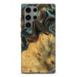 Galaxy S23 Ultra Wood Live Edge Phone Case - Gabriel (Teal & Gold, 740103) Online