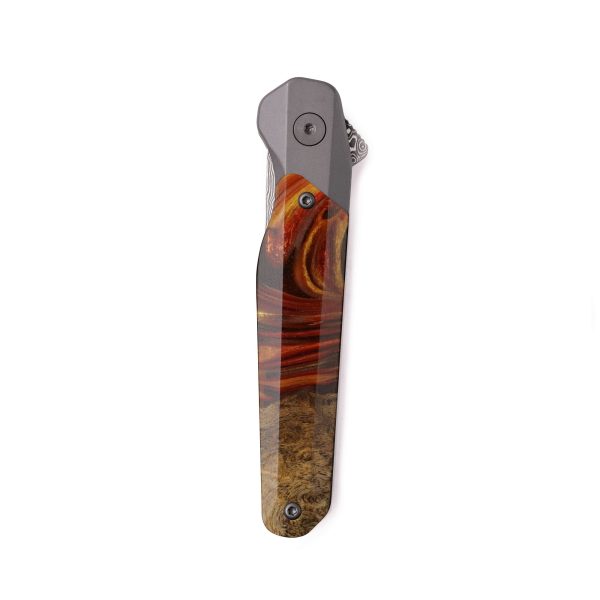 Live Edge Wood Pocket Knife - Alejandro (Red, 738798) Online now