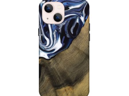 iPhone 13 mini Wood Live Edge Phone Case - Severin (Blue, 739509) Discount