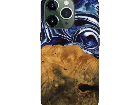 iPhone 13 Pro Wood Live Edge Phone Case - Shirley (Blue, 738780) Online now