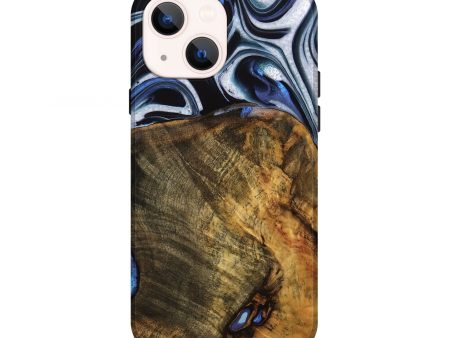 iPhone 13 Wood Live Edge Phone Case - Ashli (Blue, 740118) Supply