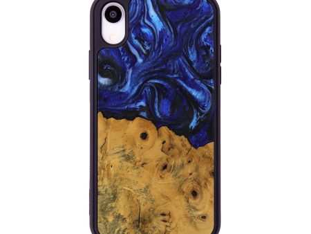 iPhone Xr Wood Phone Case - Danyel (Blue, 738941) Online now