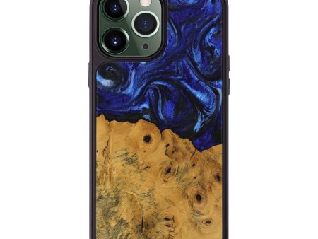 iPhone 13 Pro Max Wood Phone Case - Danyel (Blue, 738941) Online now