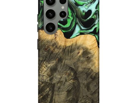 Galaxy S23 Ultra Wood Live Edge Phone Case - Mayra (Green, 738775) Sale