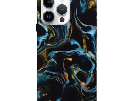 iPhone 15 Pro Max ResinArt Live Edge Phone Case - Zilpha (Teal & Gold, 740144) Fashion