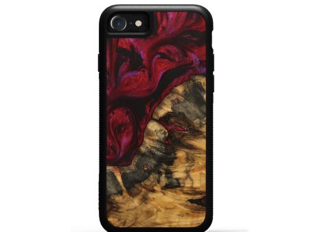 iPhone SE Wood Phone Case - Danell (Red, 740190) Sale