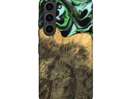 Galaxy S23 Wood Live Edge Phone Case - Mayra (Green, 738775) on Sale