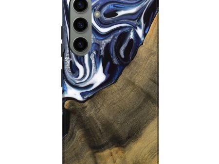 Galaxy S24 Plus Wood Live Edge Phone Case - Severin (Blue, 739509) Supply