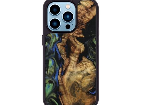 iPhone 14 Pro Wood Phone Case - Elige (Green, 740050) Hot on Sale