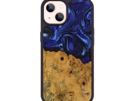 iPhone 14 Wood Phone Case - Danyel (Blue, 738941) Online now