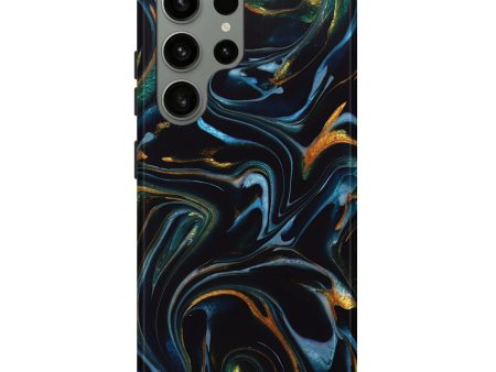 Galaxy S23 Ultra ResinArt Live Edge Phone Case - Deonta (Teal & Gold, 740157) Sale