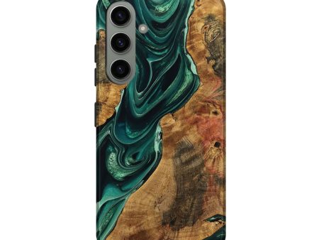 Galaxy S24 Wood Live Edge Phone Case - Minette (Green, 740155) Cheap