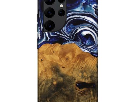 Galaxy S22 Ultra Wood Live Edge Phone Case - Shirley (Blue, 738780) Online now