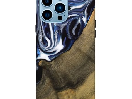 iPhone 14 Pro Max Wood Live Edge Phone Case - Severin (Blue, 739509) Online Sale