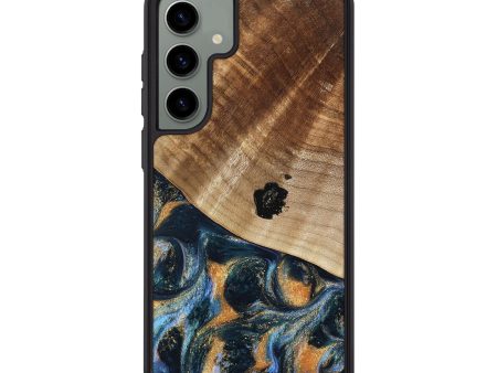 Galaxy S24 Plus Wood Phone Case - Clemon (Teal & Gold, 739383) Fashion