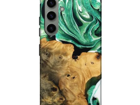 Galaxy S24 Plus Wood Live Edge Phone Case - Surin (Green, 738773) For Sale