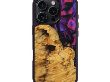 iPhone 16 Pro Wood Phone Case - Mollee (Purple, 740188) Online now