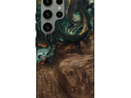 Galaxy S24 Ultra Wood Live Edge Phone Case - Gwennie (Green, 738779) For Cheap