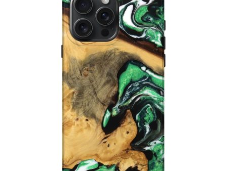 iPhone 16 Pro Max Wood Live Edge Phone Case - Brandie (Green, 738769) Online now