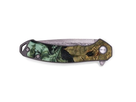 EDC Wood Pocket Knife - Adah (Green, 738594) Cheap