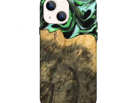 iPhone 13 Wood Live Edge Phone Case - Mayra (Green, 738775) For Discount