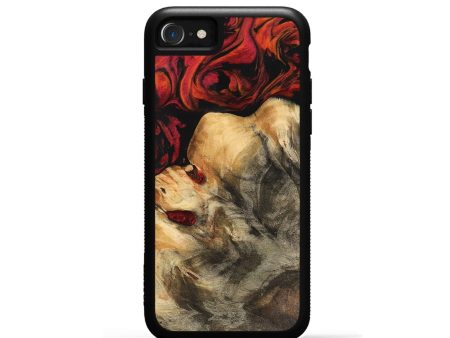 iPhone SE Wood Phone Case - Richie (Red, 739613) For Sale