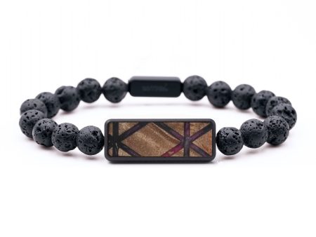 Lava Bead Wood Bracelet - Aubree (Pattern, 739415) Fashion