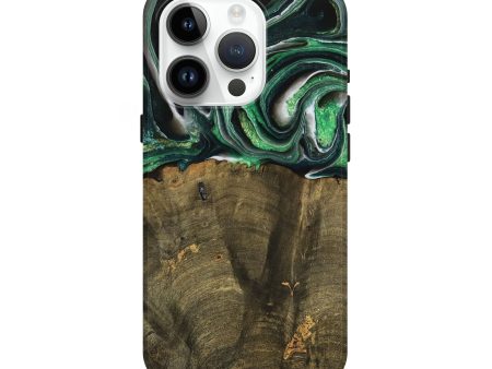 iPhone 15 Pro Wood Live Edge Phone Case - Nadir (Green, 738764) Supply