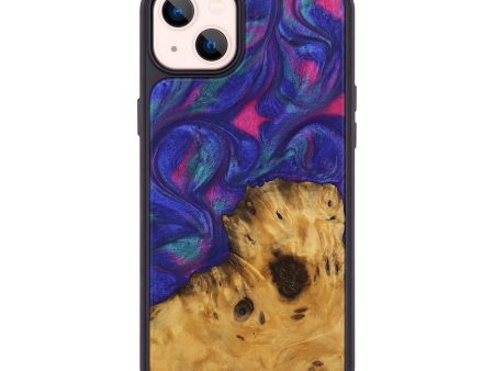 iPhone 14 Plus Wood Phone Case - Geni (Purple, 740223) on Sale