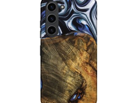 Galaxy S23 Wood Live Edge Phone Case - Ashli (Blue, 740118) Sale