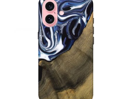 iPhone 16 Wood Live Edge Phone Case - Severin (Blue, 739509) Online now