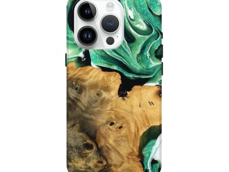 iPhone 15 Pro Wood Live Edge Phone Case - Surin (Green, 738773) Online Sale