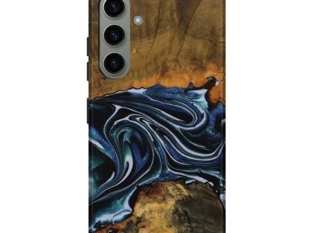 Galaxy S24 Plus Wood Live Edge Phone Case - Tanya (Blue, 740148) For Discount