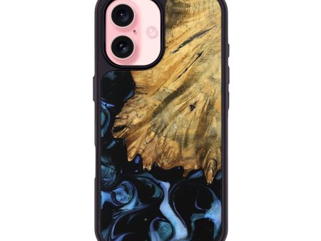 iPhone 16 Wood Phone Case - Adeniyi (Blue, 739790) Online Hot Sale