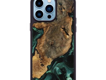 iPhone 14 Pro Max Wood Phone Case - Blinnie (Green, 738980) Supply