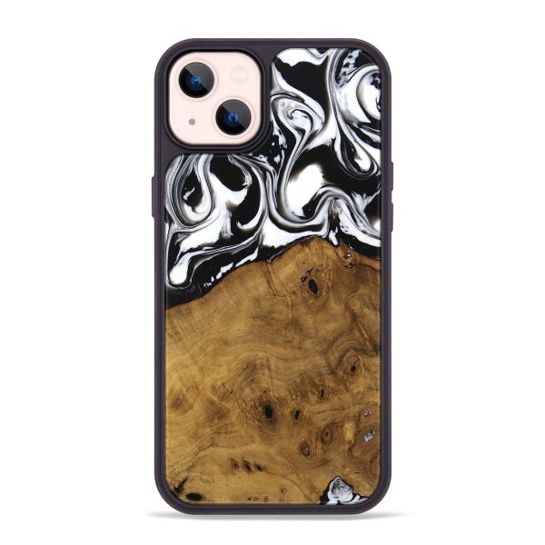 iPhone 14 Plus Wood Phone Case - Jarrad (Black & White, 740267) For Sale