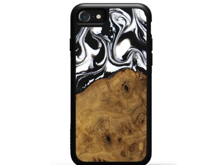 iPhone SE Wood Phone Case - Jarrad (Black & White, 740267) Sale