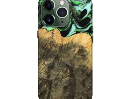 iPhone 13 Pro Wood Live Edge Phone Case - Mayra (Green, 738775) Online Sale