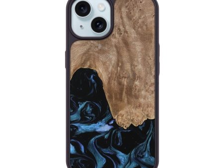 iPhone 15 Wood Phone Case - Ketan (Blue, 739740) Online