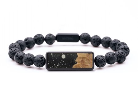 Lava Bead Wood Bracelet - Addilyn (Cosmos, 738525) For Sale