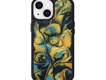 iPhone 13 ResinArt Phone Case - Colonel (Teal & Gold, 738403) Discount