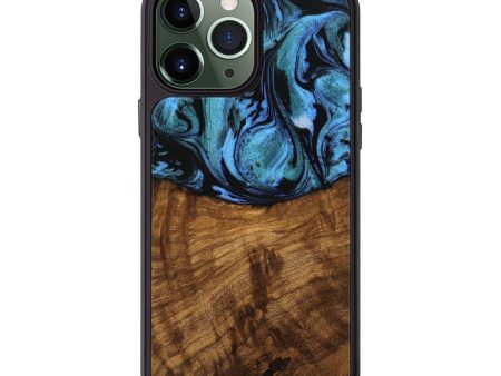 iPhone 13 Pro Max Wood Phone Case - Anson (Blue, 739281) Discount