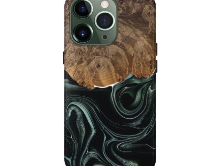 iPhone 13 Pro Wood Live Edge Phone Case - Tsing (Green, 737359) Online Hot Sale