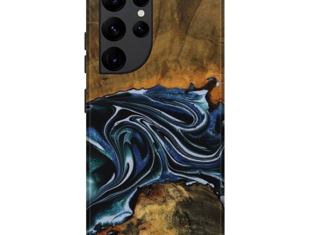 Galaxy S22 Ultra Wood Live Edge Phone Case - Tanya (Blue, 740148) Online Hot Sale