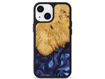 iPhone 13 mini Wood Phone Case - Johan (Blue, 739381) Online Hot Sale