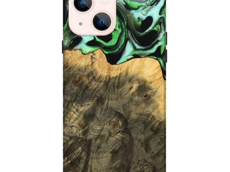 iPhone 14 Plus Wood Live Edge Phone Case - Mayra (Green, 738775) Discount