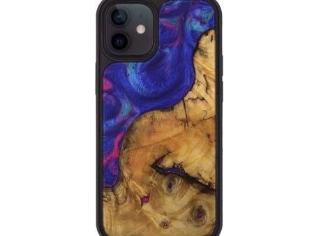 iPhone 12 Wood Phone Case - Arlena (Purple, 740315) Online now