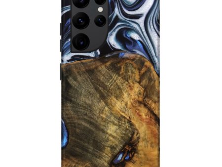 Galaxy S22 Ultra Wood Live Edge Phone Case - Ashli (Blue, 740118) Online Sale