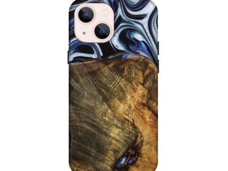 iPhone 13 mini Wood Live Edge Phone Case - Ashli (Blue, 740118) on Sale