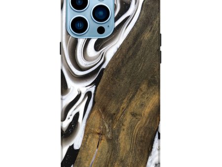 iPhone 14 Pro Max Wood Live Edge Phone Case - Annalee (Black & White, 738817) on Sale